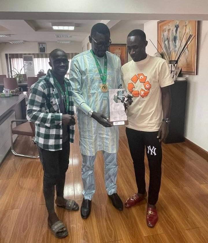 Ibou Dieng avec Cheikh Diouf et Mamadou Sané