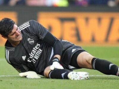 Thibaut Courtois blessé avec le Real Madrid