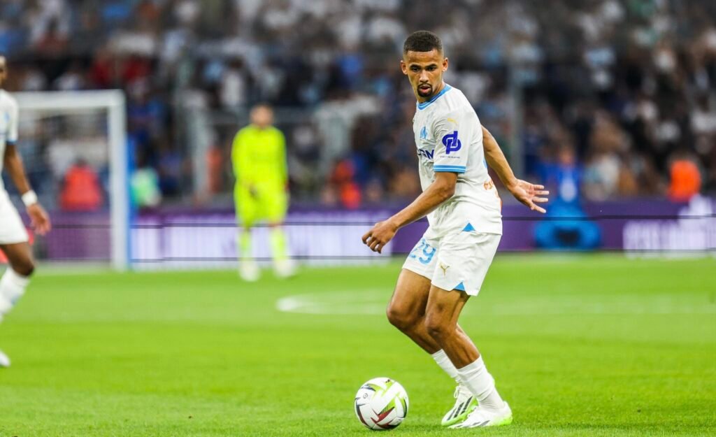 Iliman NDIAYE of Marseille during the friendly match between Olympique de Marseille and Bayer Leverkusen on August 2, 2023 in Marseille, France. (Photo by Johnny Fidelin/Icon Sport)