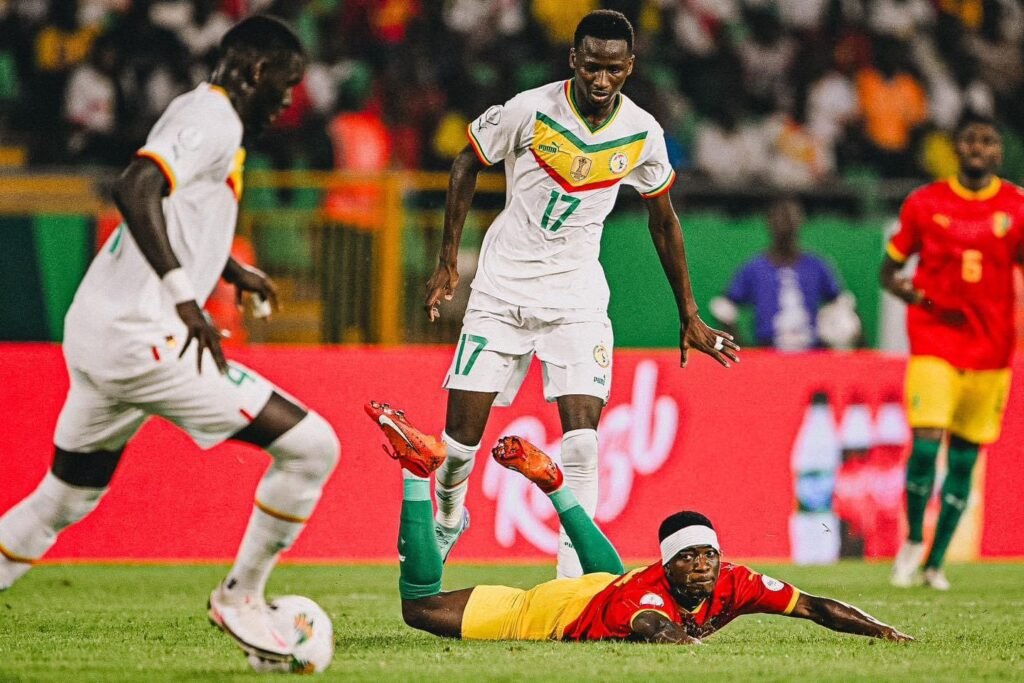 Pape Matar Sarr face à Aguibou Caama, 23 jan 2024, Stade Charles Konan Banny J3 CAN