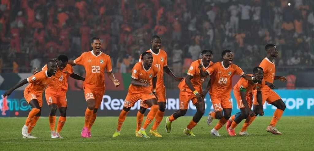 La joie des Ivoiriens après leur qualification en quarts de finale 