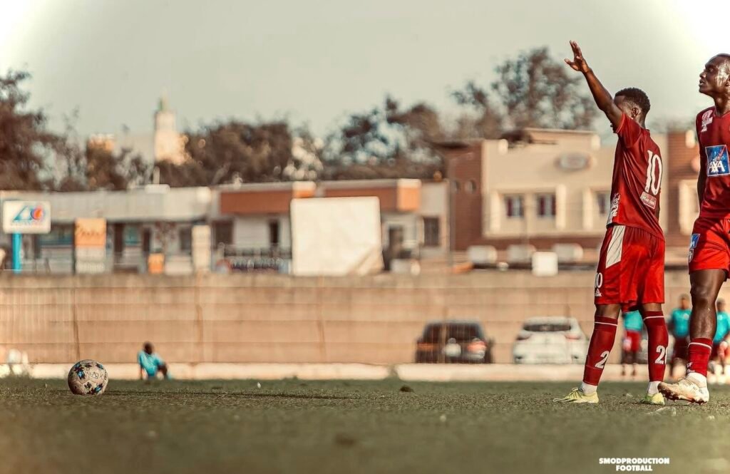 Amara Diouf unique buteur de GF face à GFC, dim. 5 mai, Stade Amadou Barry J22