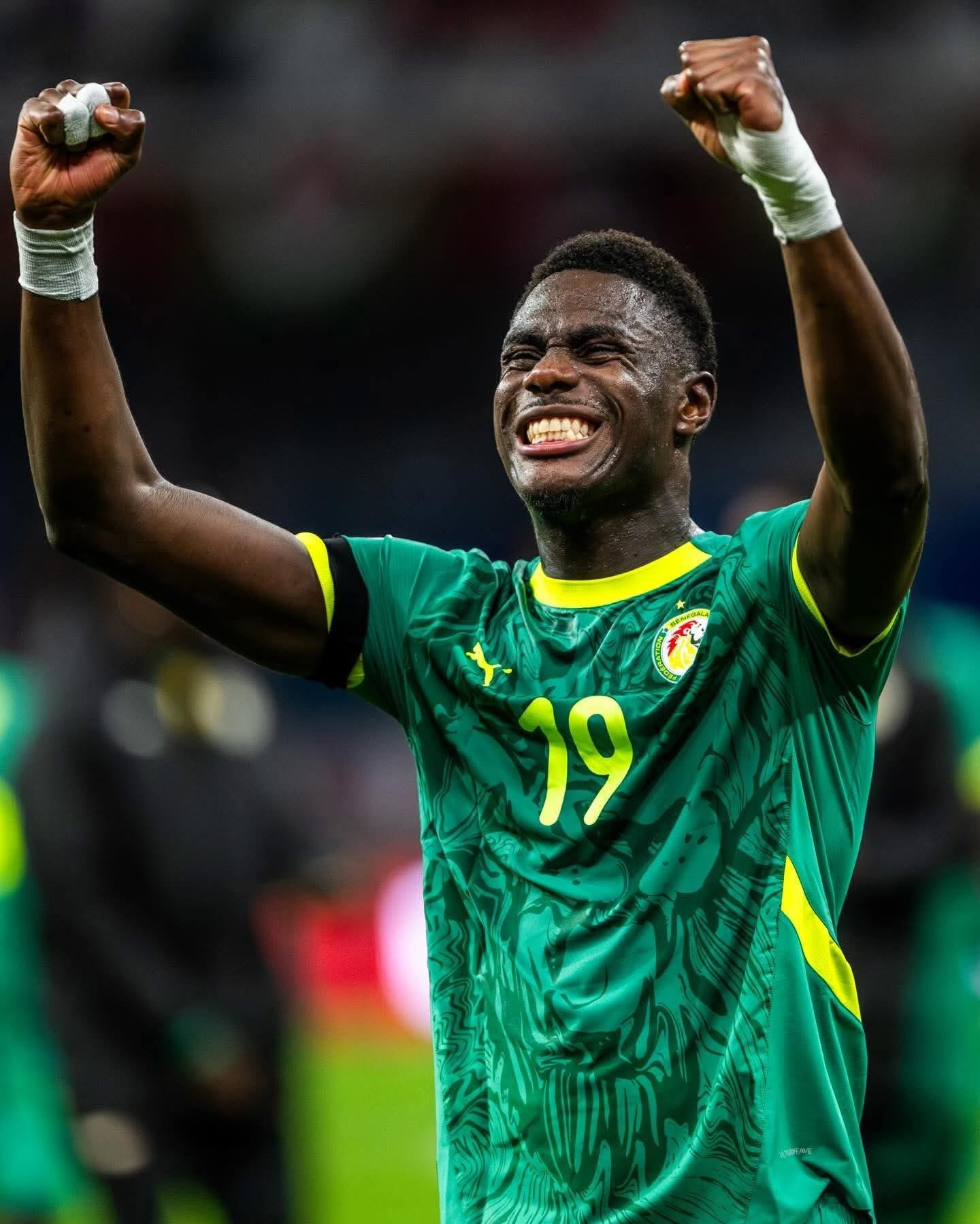 Le joie de Moussa Niakhaté, après le sacre du Sénégal