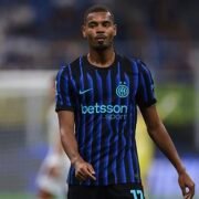 MILAN, ITALY - AUGUST 25: Andy Diouf of FC Internazionale looks on during the Serie A match between FC Internazionale and Torino FC at Giuseppe Meazza Stadium on August 25, 2025 in Milan, Italy. (Photo by Jonathan Moscrop/Getty Images)